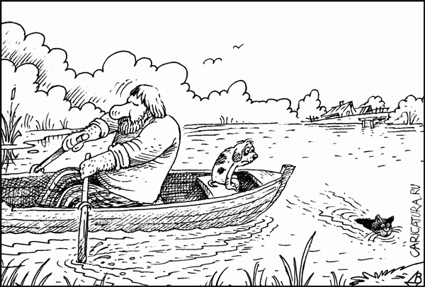 Карикатура "Муму", Валентин Дубинин