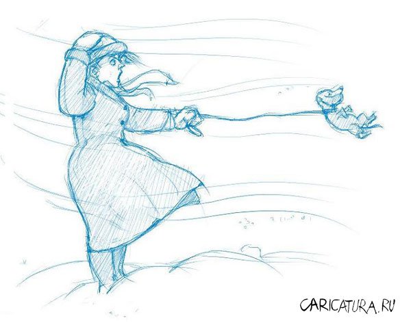 Карикатура "Ветерок", Елена Наумова