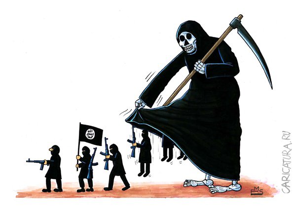Карикатура "Смерть", Махмуд Эшонкулов