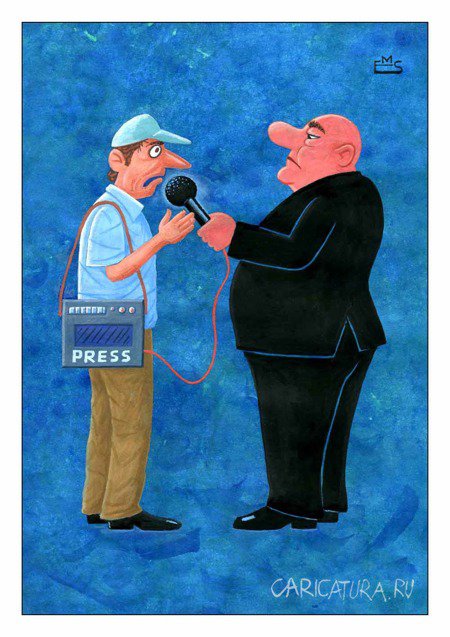 Карикатура "Журналист", Махмуд Эшонкулов
