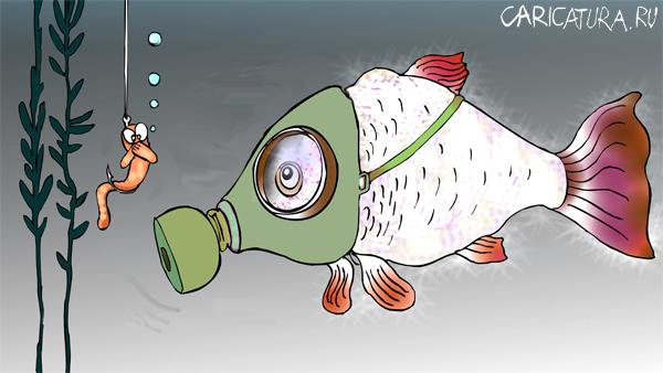 Карикатура "Рыбка", Леонид Лещенко