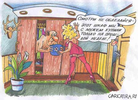 Карикатура "Новый шкаф", Виталий Гринченко