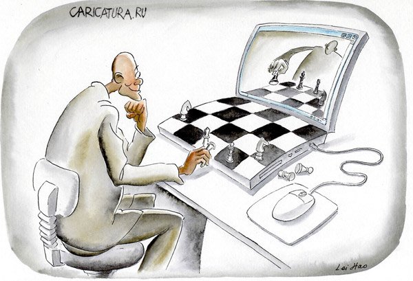 Карикатура "Шахматы", Lei Hao