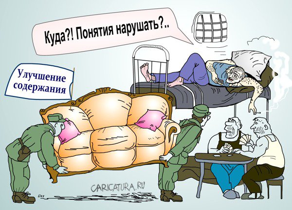 Карикатура "Условия содержания", Александр Хоменко