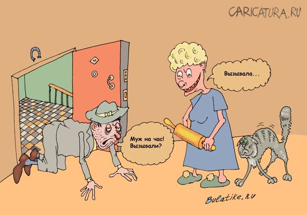 Карикатура "Муж на час", Булат Ирсаев