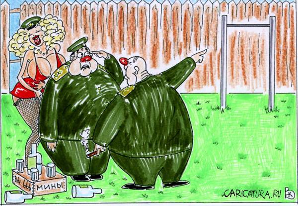 Карикатура "Подтягивание", Валерий Каненков