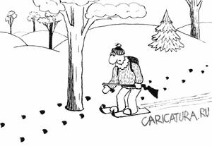 Карикатура "Следы", Владислав Каракулов