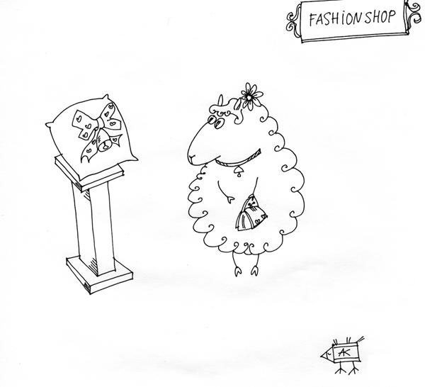 Карикатура "Мода", Анна Карлова