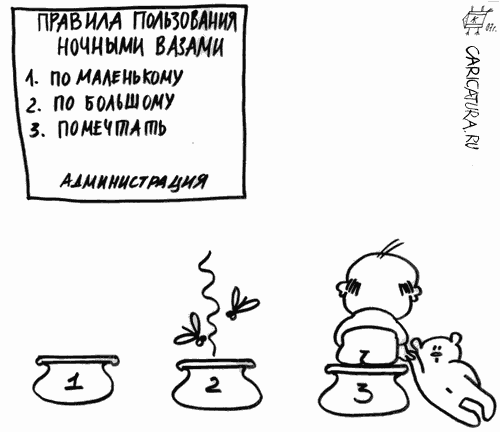 Карикатура "Ночные вазы", Анна Карлова