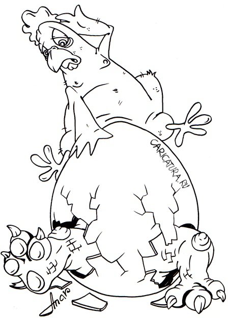 Карикатура "Яйцо", Анар Касумов