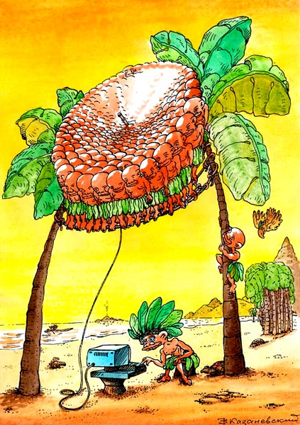 Карикатура "Солнечная энергия", Владимир Казаневский