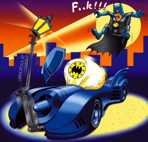 Карикатура "Bat-airbag", Игорь Конденко