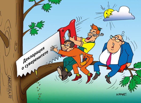 Карикатура "Новый праздник - старое название", Евгений Кран