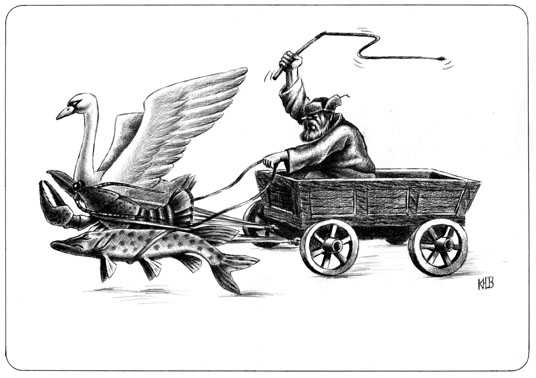 Карикатура "Менежмент", Юрий Кутасевич