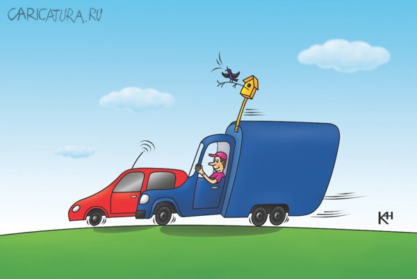 Карикатура "Весенняя песня скворца", Александр Кузнецов
