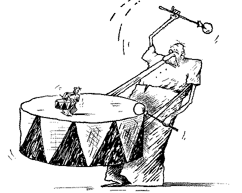 Карикатура "Барабанщики", Михаил Ларичев