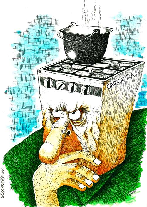 Карикатура "Бошка-то варит!", Михаил Ларичев