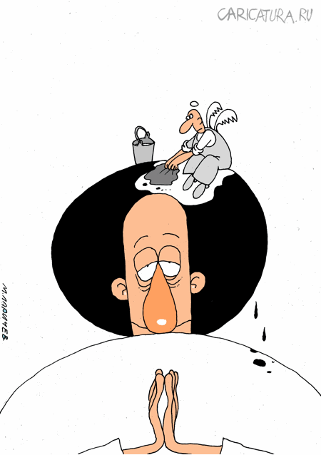 Карикатура "Нимб", Михаил Ларичев