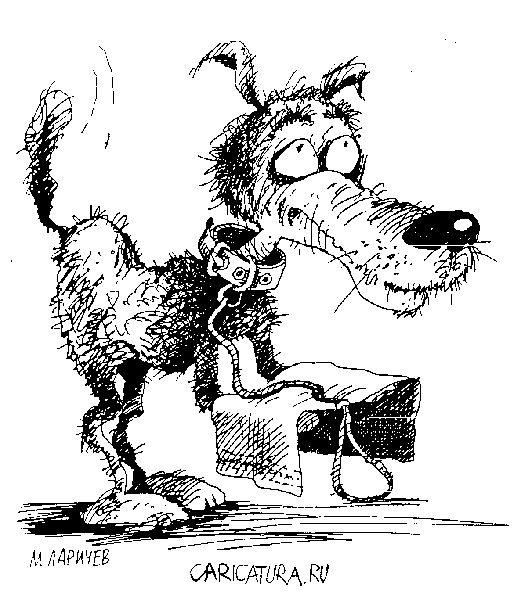 Карикатура "Собака", Михаил Ларичев