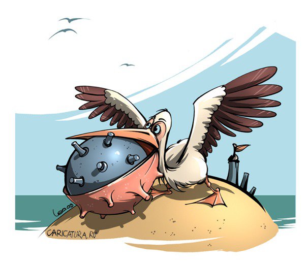 Карикатура "Улов", Леонид Гамарц