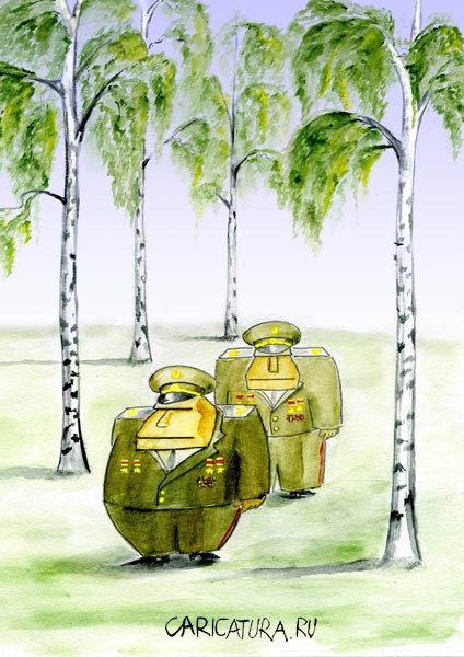 Карикатура "Дубы и березы", Олег Малянов