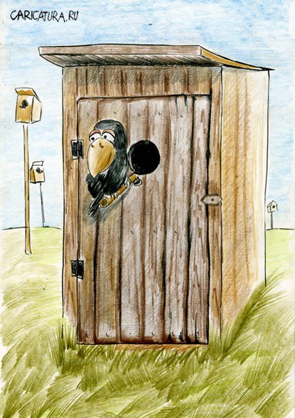 Карикатура "Скворечник с канализацией", Олег Малянов