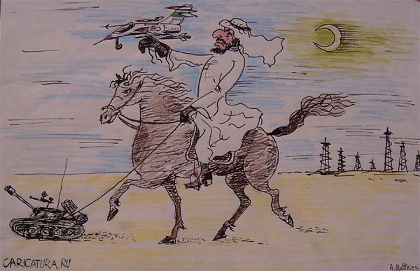 Карикатура "Арабское солнце пустыни", Александр Матис