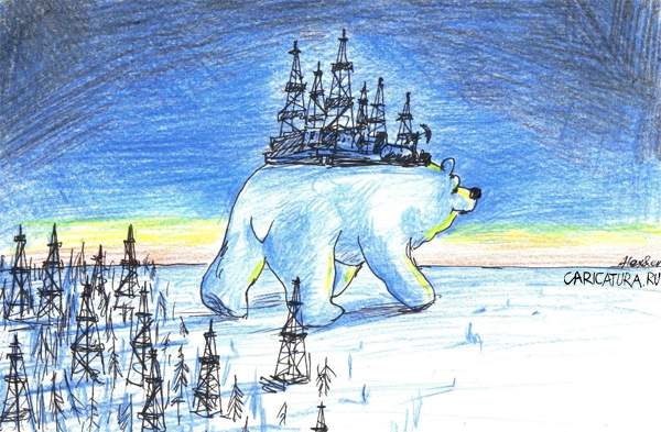 Карикатура "Мишка на севере", Александр Матис