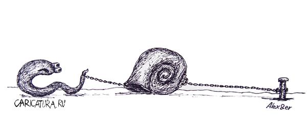Карикатура "Свобода как осознанная необходимость", Александр Матис