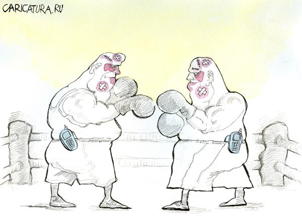 Карикатура "Бокс", Михаил Ворожцов