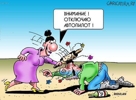 Карикатура "Автопилот", Владимир Морозов