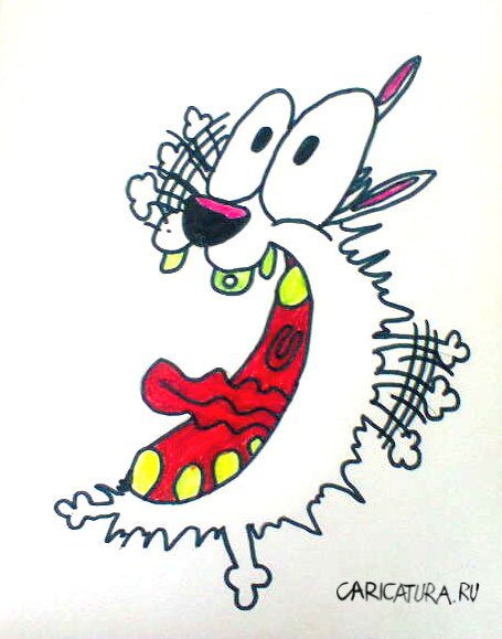 Карикатура "Буква "Э": Убойная собака", Сергей Наумчук