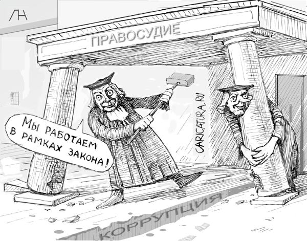 Карикатура "Правосудие", Лев Ногин