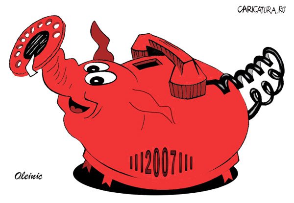 Карикатура "Свинофон", Алексей Олейник