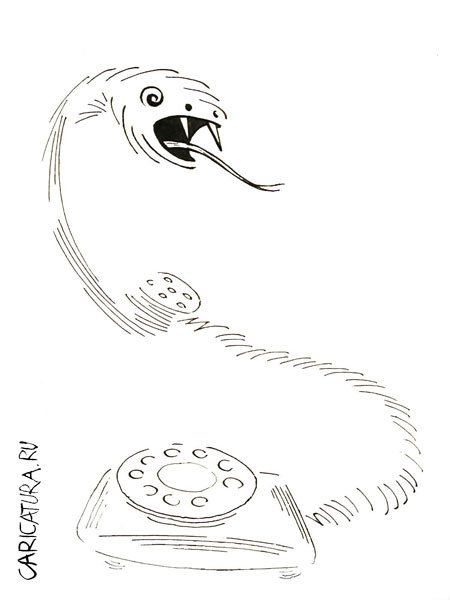 Карикатура "Телефон", Алексей Олейник