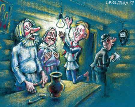 Карикатура "Лампочка", Евгений Осипов