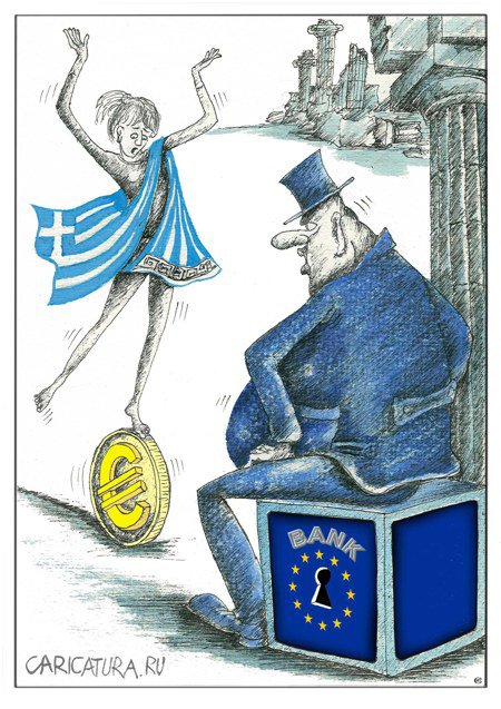 Карикатура "Упадёт? Не упадёт?", Николай Свириденко