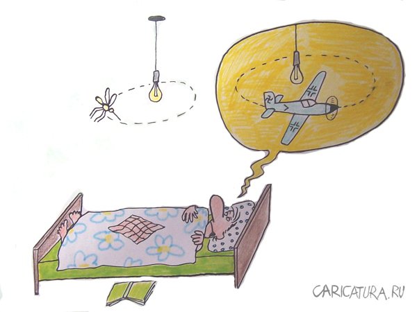 Карикатура "Москит паразит", Александр Петров