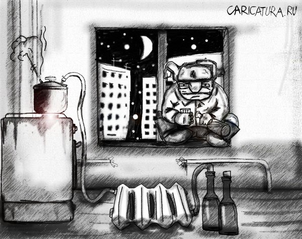 Карикатура "Подогрев", Алексей Поглазов