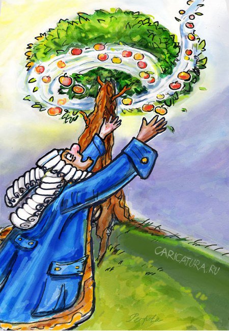 Карикатура "Восстание яблок", Татьяна Пономаренко