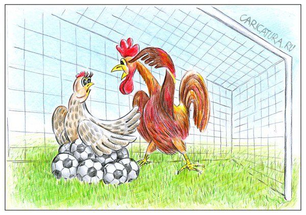 Карикатура "Яйца", Николай Попов