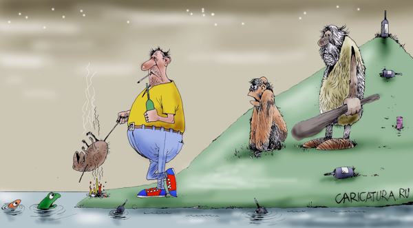 Карикатура "Слабое звено в эволюции", Александр Попов