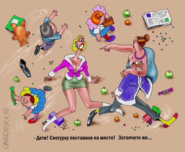 Карикатура "Утренник в саду. Видеокамера", Александр Попов