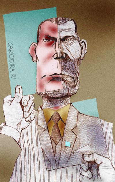 Карикатура "Желаемое за очевидное", Александр Попов