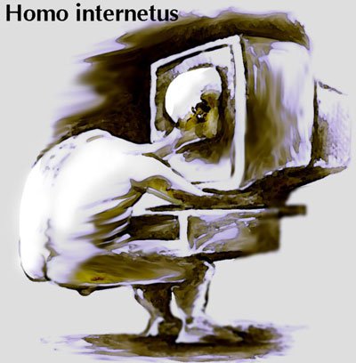 Карикатура "Homo internetus", Сергей Самсонов