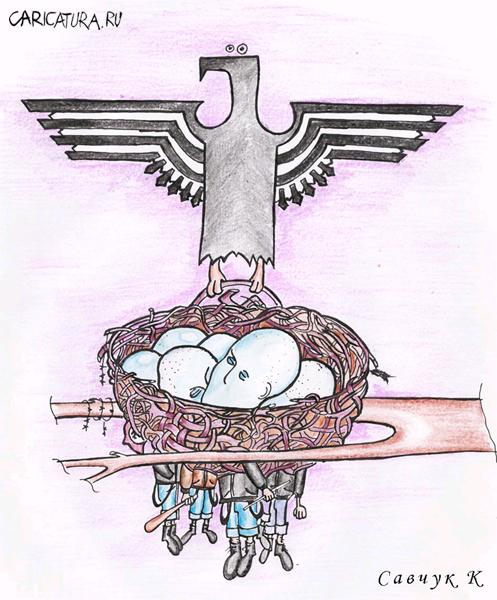 Карикатура "Скинхэды", Константин Савчук