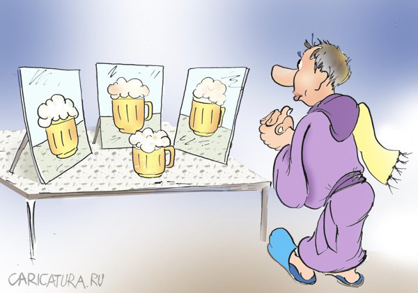 Карикатура "Иллюзионист после бани", Александр Шауров