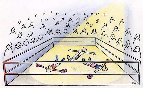 Карикатура "Олимпиада 2004: Бокс", Николай Шведов