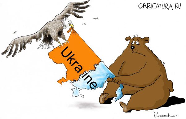 Карикатура "Медведь и орел", Дмитрий Скаженик
