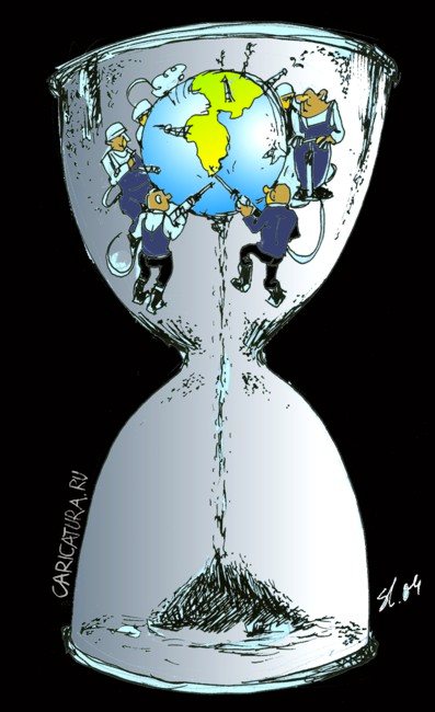 Карикатура "Песочные часы", Вячеслав Шляхов